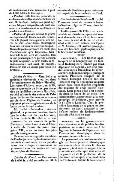 L'ami de la religion journal et revue ecclesiastique, politique et litteraire