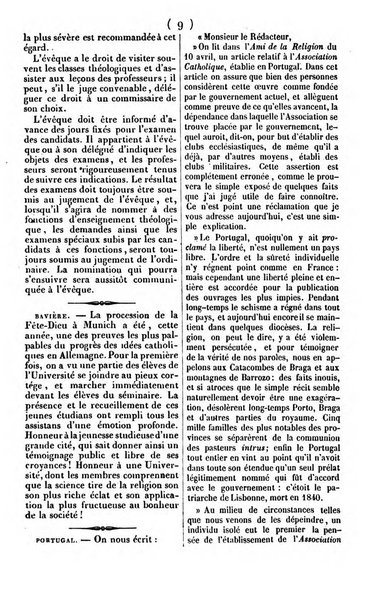 L'ami de la religion journal et revue ecclesiastique, politique et litteraire