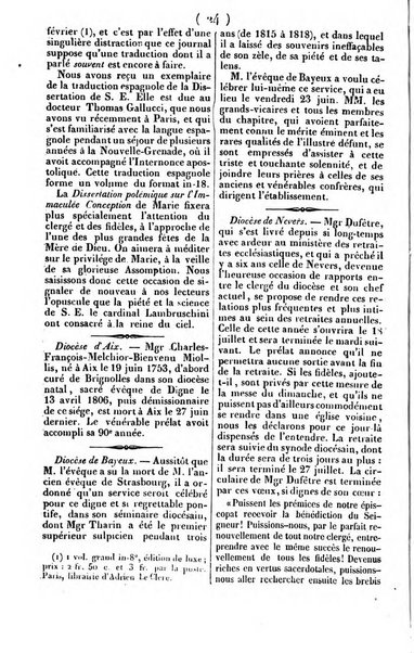 L'ami de la religion journal et revue ecclesiastique, politique et litteraire