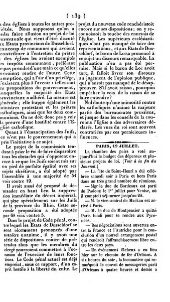 L'ami de la religion journal et revue ecclesiastique, politique et litteraire