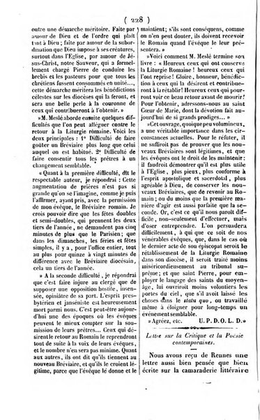 L'ami de la religion journal et revue ecclesiastique, politique et litteraire