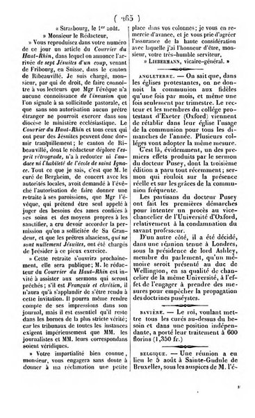 L'ami de la religion journal et revue ecclesiastique, politique et litteraire