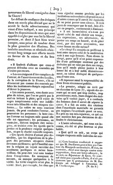 L'ami de la religion journal et revue ecclesiastique, politique et litteraire