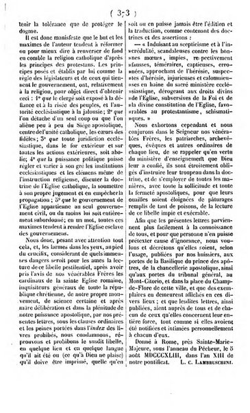 L'ami de la religion journal et revue ecclesiastique, politique et litteraire