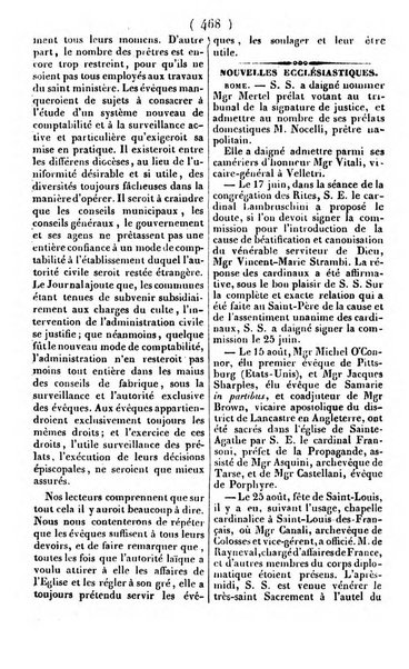 L'ami de la religion journal et revue ecclesiastique, politique et litteraire