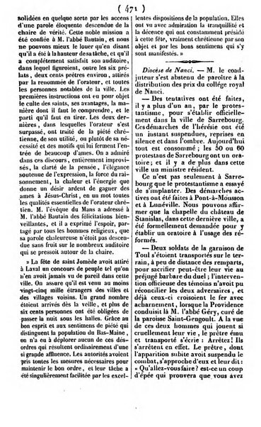 L'ami de la religion journal et revue ecclesiastique, politique et litteraire