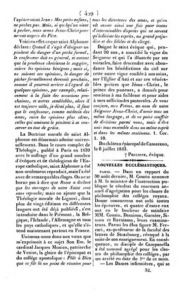 L'ami de la religion journal et revue ecclesiastique, politique et litteraire