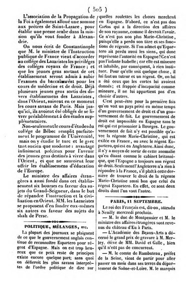 L'ami de la religion journal et revue ecclesiastique, politique et litteraire