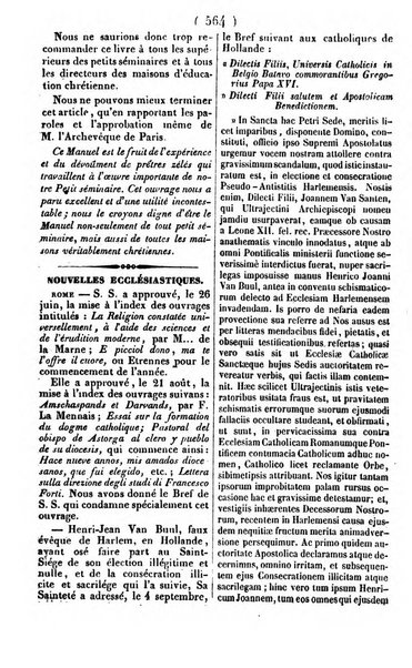 L'ami de la religion journal et revue ecclesiastique, politique et litteraire