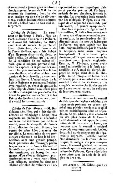 L'ami de la religion journal et revue ecclesiastique, politique et litteraire