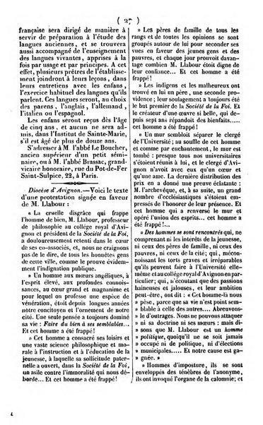 L'ami de la religion journal et revue ecclesiastique, politique et litteraire