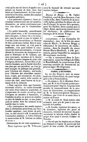 L'ami de la religion journal et revue ecclesiastique, politique et litteraire