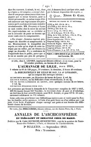 L'ami de la religion journal et revue ecclesiastique, politique et litteraire