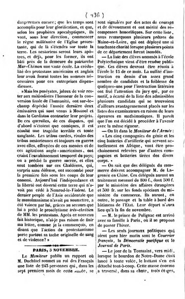 L'ami de la religion journal et revue ecclesiastique, politique et litteraire