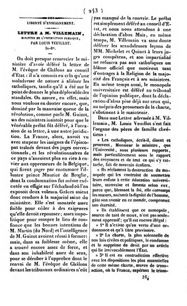 L'ami de la religion journal et revue ecclesiastique, politique et litteraire