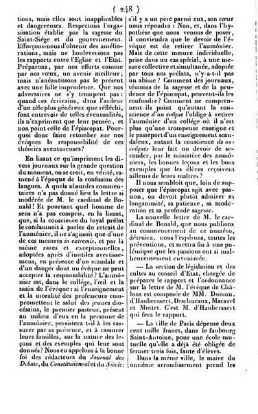 L'ami de la religion journal et revue ecclesiastique, politique et litteraire