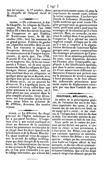 L'ami de la religion journal et revue ecclesiastique, politique et litteraire