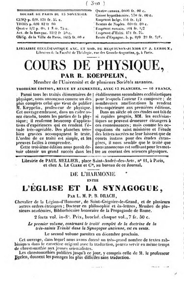 L'ami de la religion journal et revue ecclesiastique, politique et litteraire