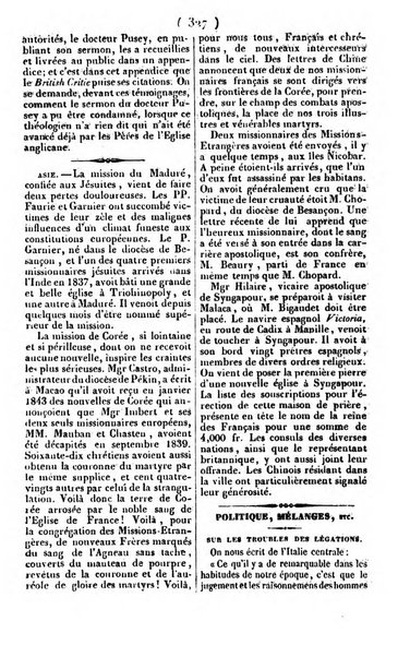 L'ami de la religion journal et revue ecclesiastique, politique et litteraire