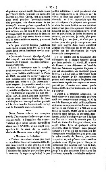 L'ami de la religion journal et revue ecclesiastique, politique et litteraire