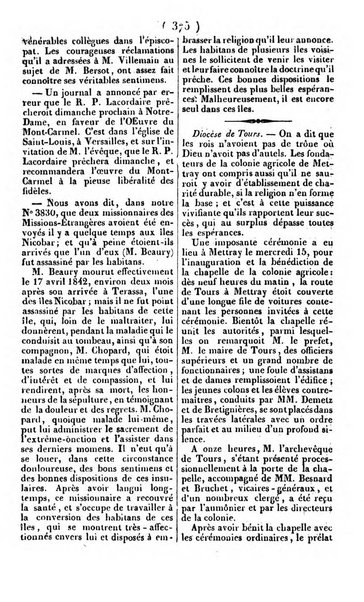 L'ami de la religion journal et revue ecclesiastique, politique et litteraire