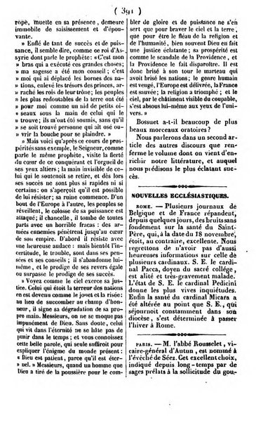 L'ami de la religion journal et revue ecclesiastique, politique et litteraire