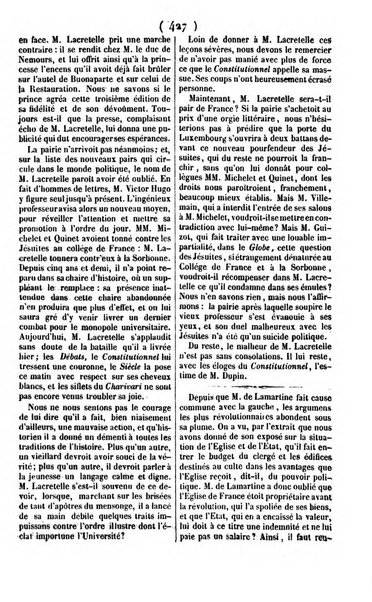 L'ami de la religion journal et revue ecclesiastique, politique et litteraire