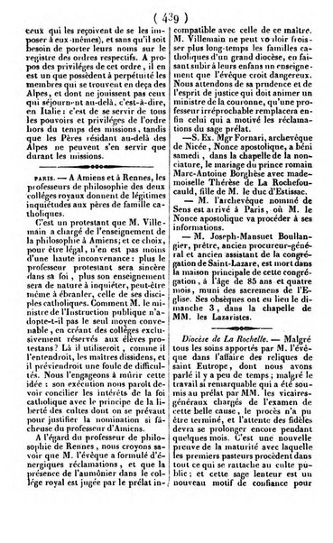 L'ami de la religion journal et revue ecclesiastique, politique et litteraire