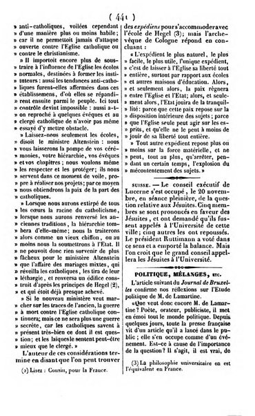 L'ami de la religion journal et revue ecclesiastique, politique et litteraire