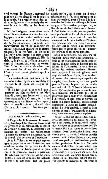 L'ami de la religion journal et revue ecclesiastique, politique et litteraire