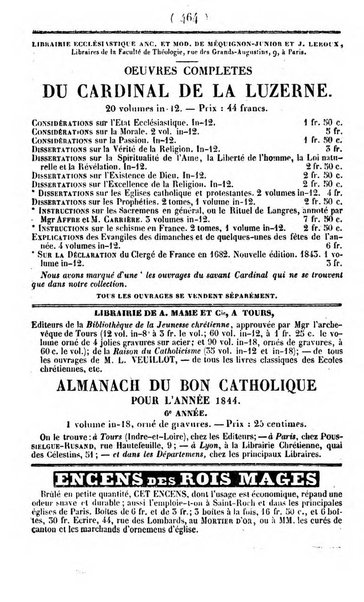 L'ami de la religion journal et revue ecclesiastique, politique et litteraire