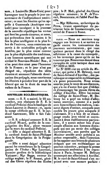 L'ami de la religion journal et revue ecclesiastique, politique et litteraire