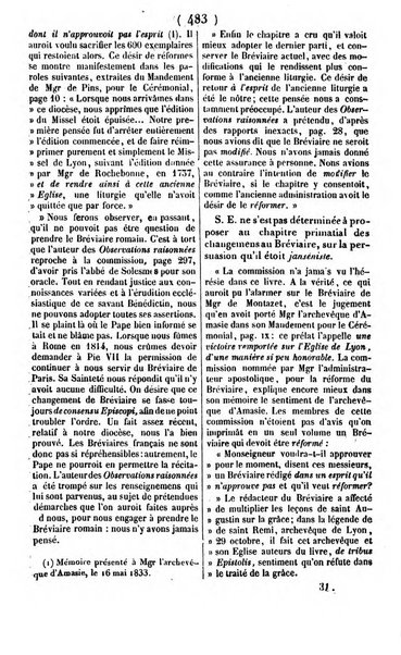 L'ami de la religion journal et revue ecclesiastique, politique et litteraire