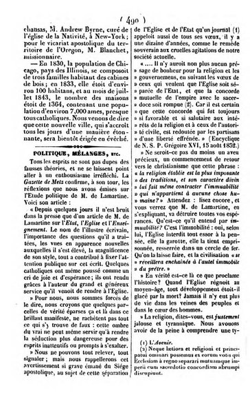 L'ami de la religion journal et revue ecclesiastique, politique et litteraire