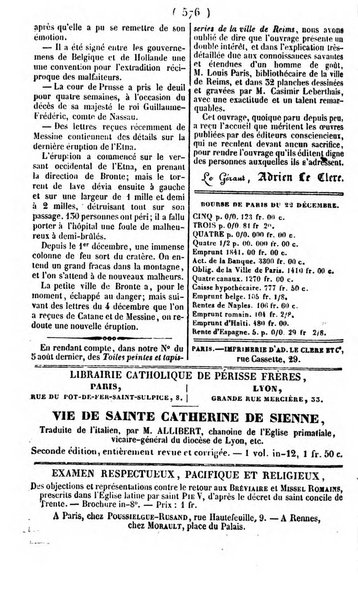 L'ami de la religion journal et revue ecclesiastique, politique et litteraire