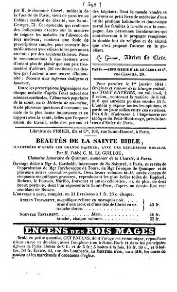 L'ami de la religion journal et revue ecclesiastique, politique et litteraire