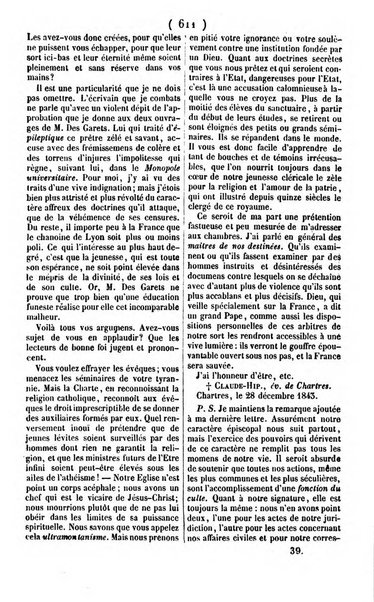 L'ami de la religion journal et revue ecclesiastique, politique et litteraire