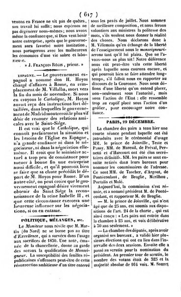 L'ami de la religion journal et revue ecclesiastique, politique et litteraire