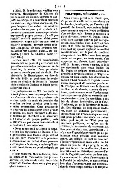 L'ami de la religion journal et revue ecclesiastique, politique et litteraire