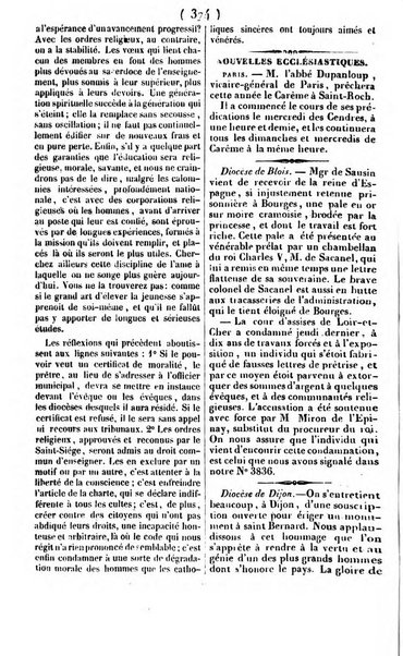 L'ami de la religion journal et revue ecclesiastique, politique et litteraire