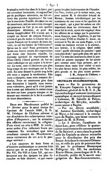 L'ami de la religion journal et revue ecclesiastique, politique et litteraire