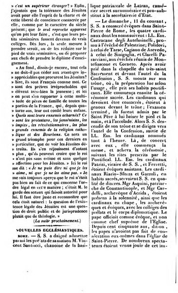 L'ami de la religion journal et revue ecclesiastique, politique et litteraire