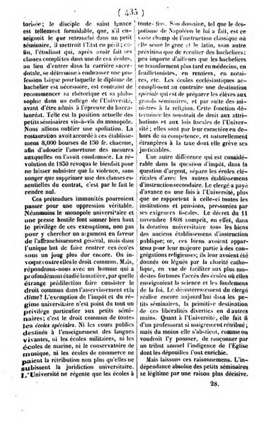 L'ami de la religion journal et revue ecclesiastique, politique et litteraire