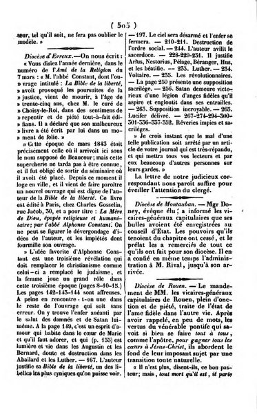 L'ami de la religion journal et revue ecclesiastique, politique et litteraire