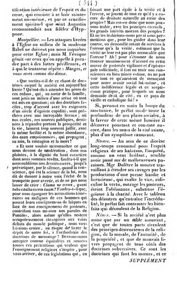 L'ami de la religion journal et revue ecclesiastique, politique et litteraire