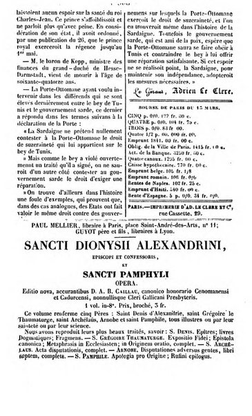 L'ami de la religion journal et revue ecclesiastique, politique et litteraire