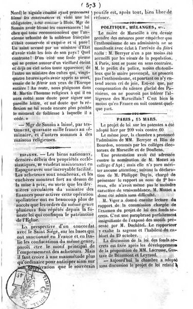 L'ami de la religion journal et revue ecclesiastique, politique et litteraire