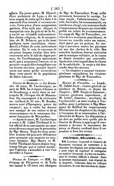 L'ami de la religion journal et revue ecclesiastique, politique et litteraire