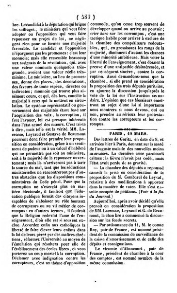 L'ami de la religion journal et revue ecclesiastique, politique et litteraire