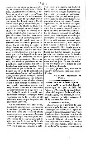 L'ami de la religion journal et revue ecclesiastique, politique et litteraire